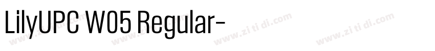 LilyUPC W05 Regular字体转换